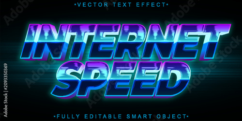 Tablou pe pânză Internet Speed Digital Typography Style Vector Fully Editable Smart Object Text