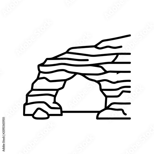 Photos Rock Formation with Natural Arch Opening.