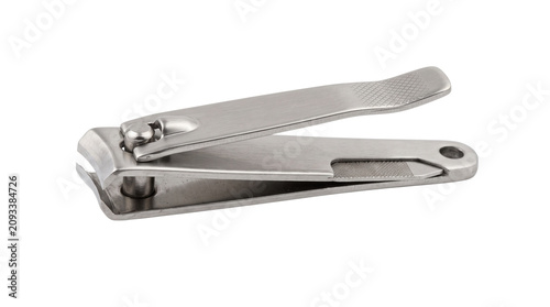 Stainless steel nail clipper Isolated on transparent background