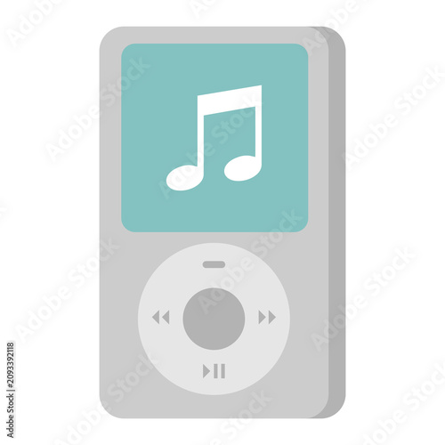 Foto vector ipod music player icon clipart illustration