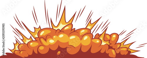Fotografie Comic book explosion element vector illustration