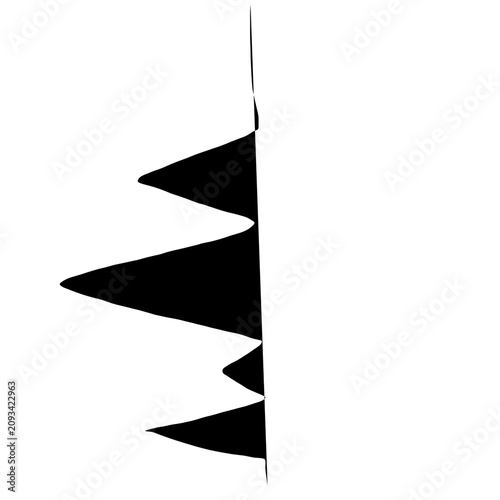Billede på lærred black and white flags,Abstract vector illustration featuring a black silhouette