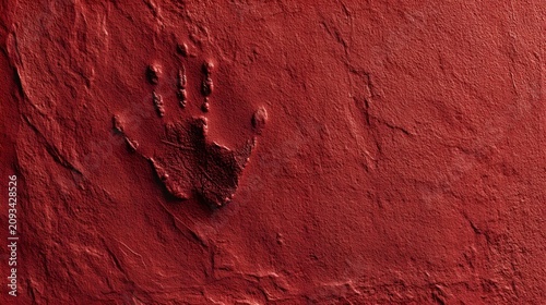 red painted wood