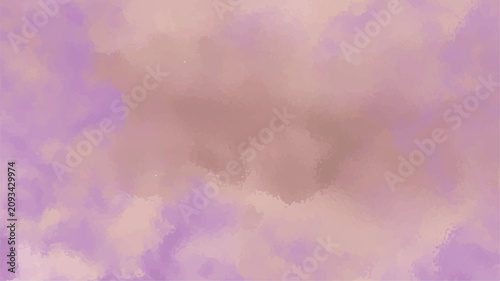 Cuadro en lienzo Abstract Blue Watercolor Sky Background with Soft White Clouds and Atmospheric Cloudscape Texture for Nature Weather Wallpaper Design Backdrop