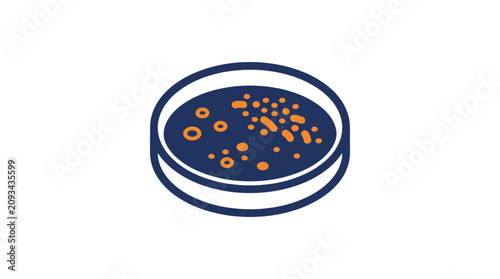 Cuadro en lienzo Microorganism Culture Dish - Scientific Research and Biology Icon