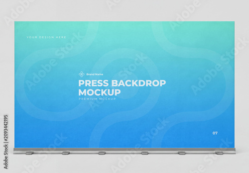 Large Press Backdrop Mockup