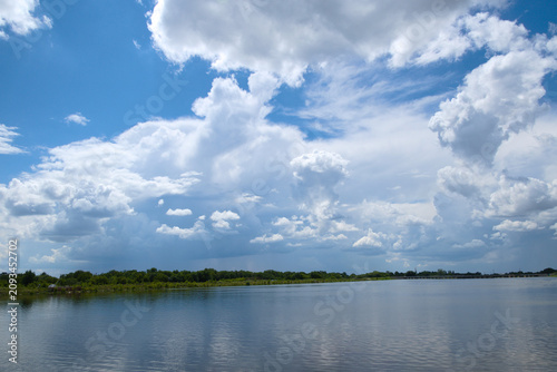 clouds over the river