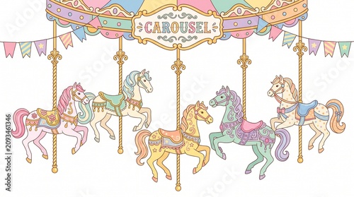 Vintage Carousel Horses