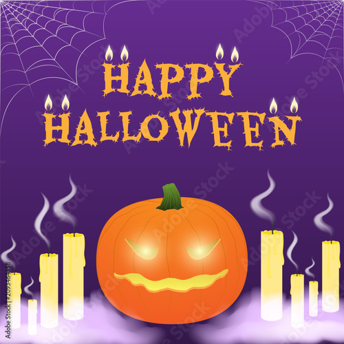 Cuadro en lienzo Happy Halloween