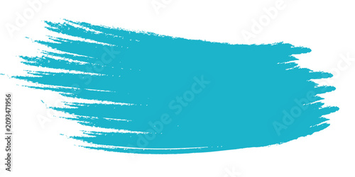 Canvastavla Blue Brush Stroke Paint Texture, Artistic Grunge Brush Splash Background, Blue B