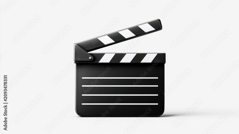 Fototapeta premium Film equipment symbol representing action and creativity