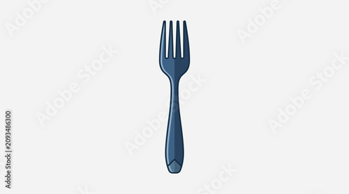 Fotografie Single utensil with four prongs isolated on white background