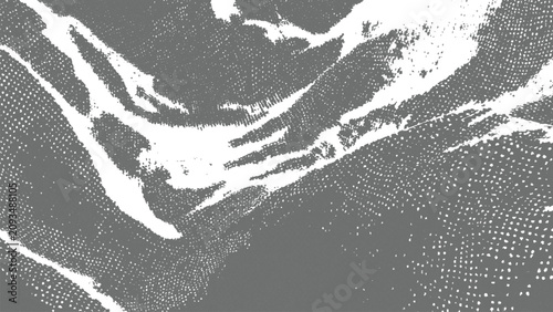 Quadro su tela grayscale abstract striated surface with layered organic patterns high contrast
