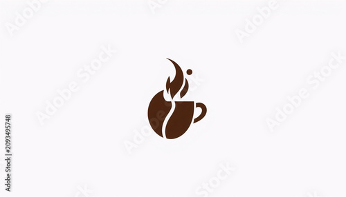 Ai generative, coffee beans on white background