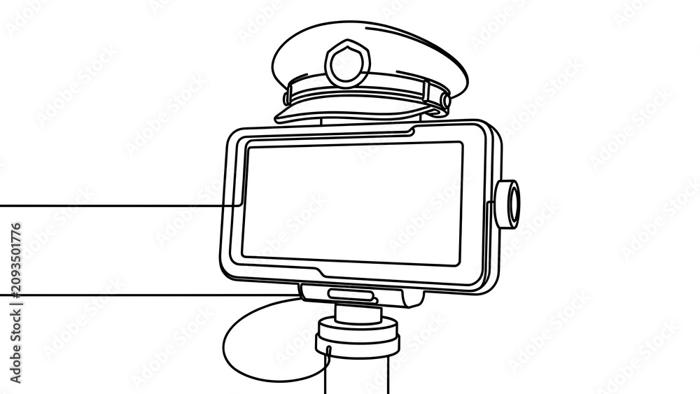 Naklejka premium Vintage movie camera with cap white background.