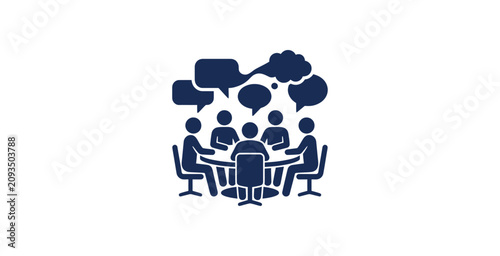 Business Meeting Discussion Icon