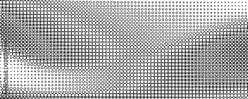 Outline circle halftone pattern on white background