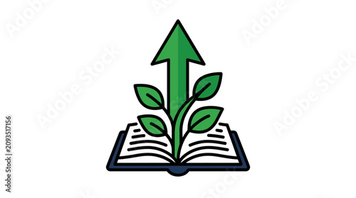 Quadro su tela Education growth learning progress concept.