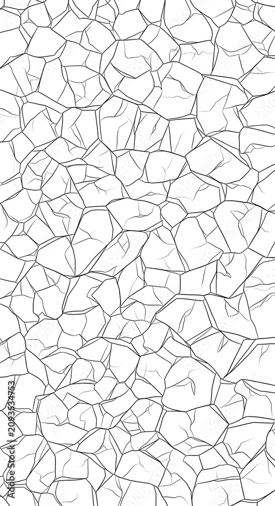 Obraz premium Abstract Gray Cracked Surface Pattern on White Background