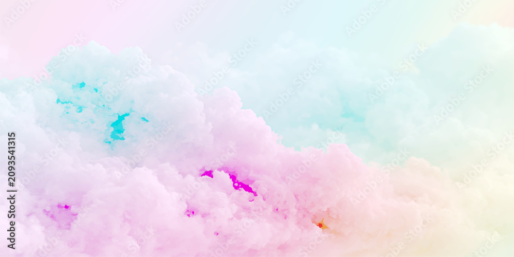 Fototapeta premium Abstract Pink and Blue Watercolor Background with Soft Hand Painted Texture, Fluid Artistic Wash, Pastel Color Gradient, Elegant Paint Blend, Creative Paper Backdrop for Invitations, Wedding Design, B