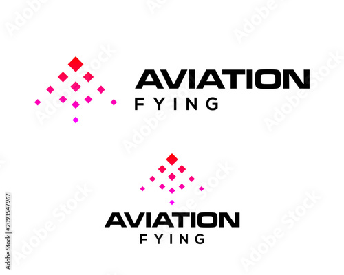 A geometric letter A monogram logo for the aviation industry.