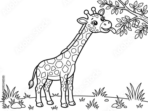 Black and white children's drawings ready for coloring 