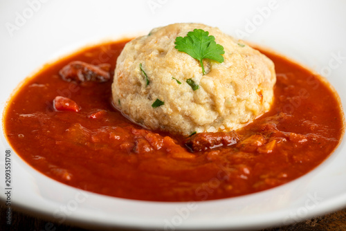 hungarian goulash with dumpling