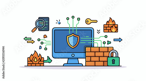 Digital firewall protecting computer data and network security