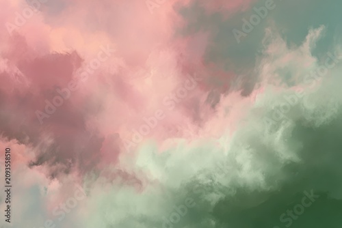 Soft Pastel Swirls With Pink Green Blue And White Abstract Smoke Texture