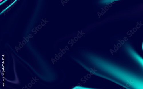 Dark blue background with neon green light effects and abstract shapes