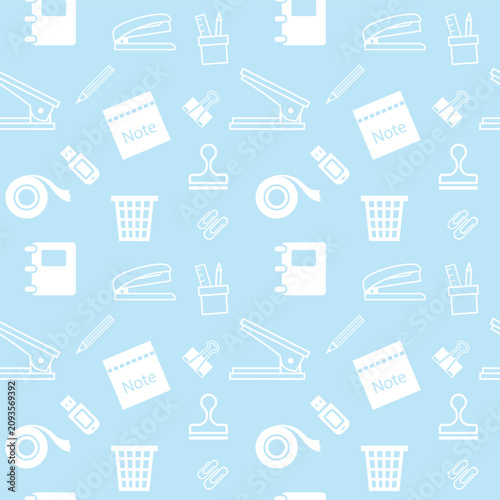 office accessory icon pattern seamless 02