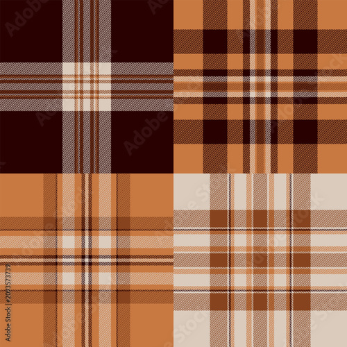 Konstfotografi Plaid pattern set for casual fashion, picnic rugs, and alfresco accessories