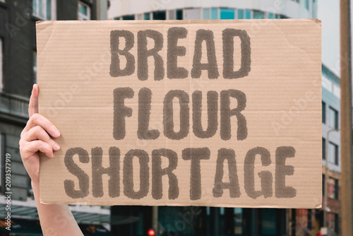 Canvastavla "Bread Flour Shortage" Grain supply disruption raises prices