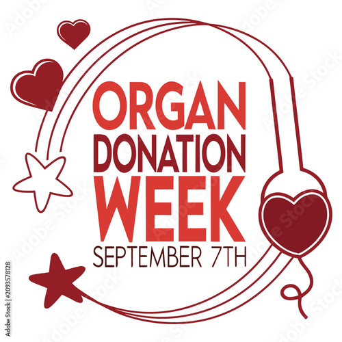 Bild auf Leinwand Organ Donation Week 7th of september