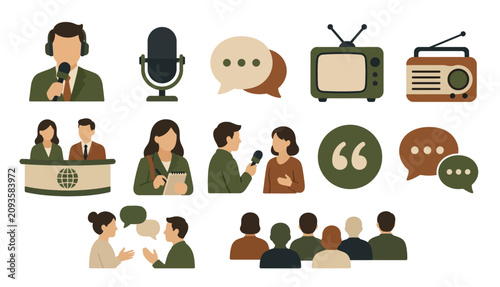 Foto Communication Media People Icons.
