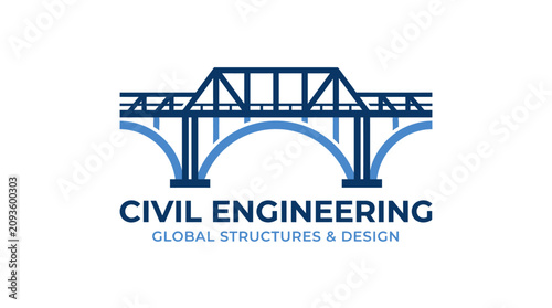 Foto Civil engineering global structures design logo.