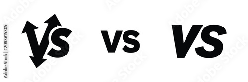 Schilderij op canvas Versus Icon Vector with VS Letters Battle Symbols for Sports Fight Competition M