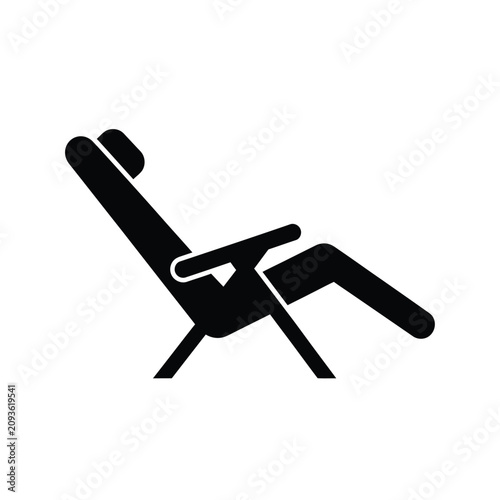 Bild auf Leinwand Reclining Chair Icon Design.