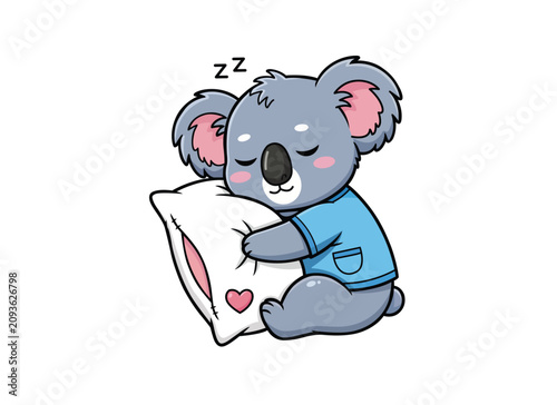 Canvas Print Cartoon Koala Sleeping