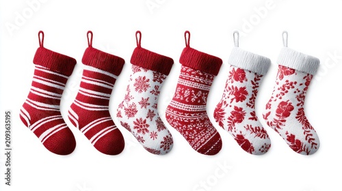 Cozy christmas stockings ready to be filled