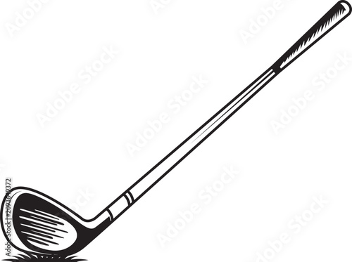 golf club vector illustration line art logo design