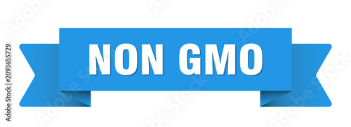 Cuadro en lienzo non gmo ribbon isolated on transparent background. non gmo ribbon