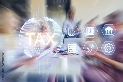Meeting focused on tax strategies and financial planning in a modern office setting