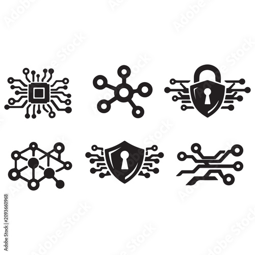 black and white tattoo set