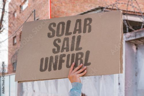 Bild auf Leinwand "Solar Sail Unfurl" Photon pressure propels tiny craft