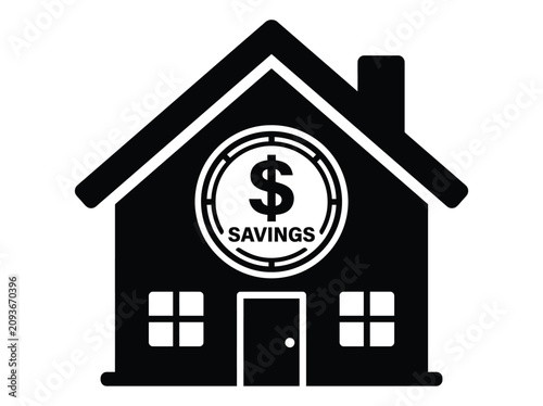 House Symbolizing Savings And Money Management