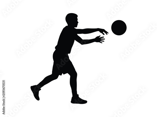 Person Playing Beach Volleyball Action Pose