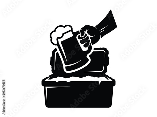 Person Smashing Smartphone Into Trash Can
