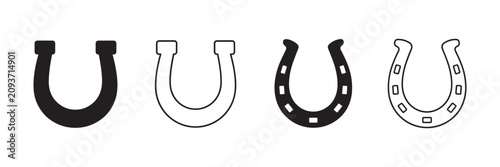 Foto Horseshoe icon set