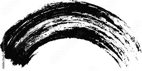 Abstract Black Brush Stroke Background Featuring Rich Textured Ink, Flowing Artistic Paint Pattern, High Quality Monochrome Vector Illustration.